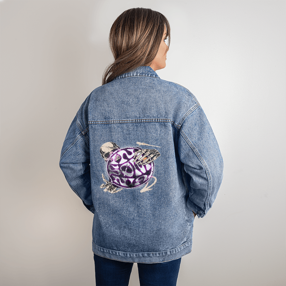 INSØMNIA Oversized Women's DTG Denim Jacket