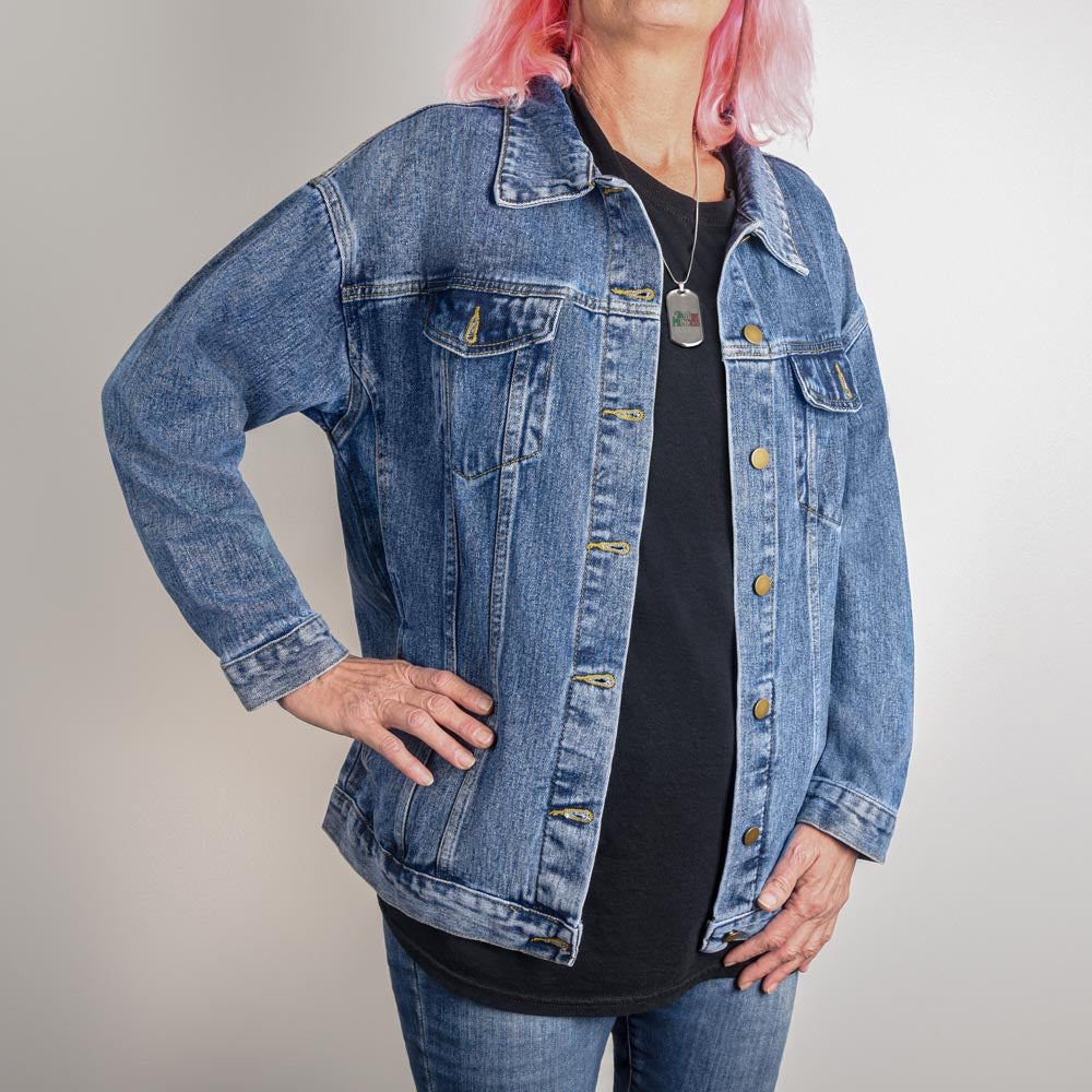 INSØMNIA Oversized Women's DTG Denim Jacket