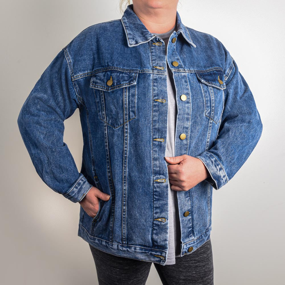 INSØMNIA Oversized Women's DTG Denim Jacket